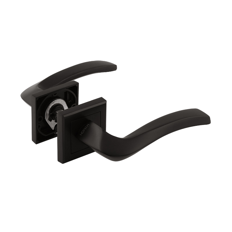 Ручка дверная 112К AL цвет Черный Нора-М