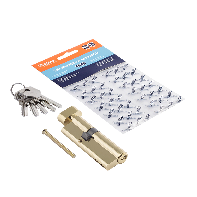 Комплектация и упаковка Цилиндр STD Z ЛВ цвет Золото Нора-М