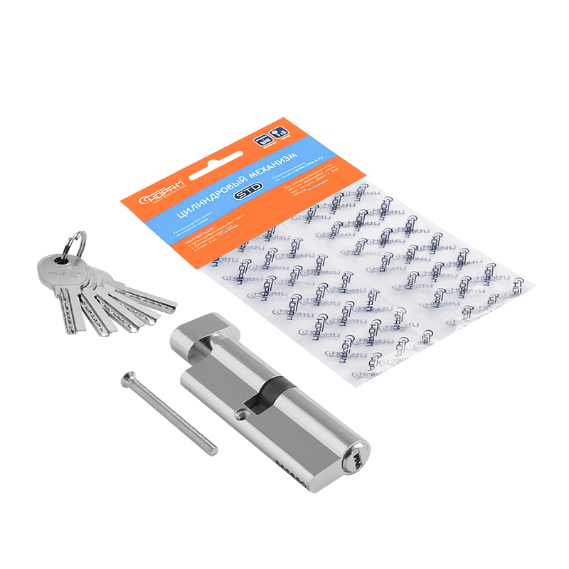 Комплектация и упаковка Цилиндр STD Al ЛПВ цвет Хром Нора-М