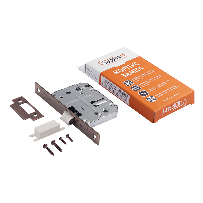 Комплектация и упаковка Внутренний механизм с прямой планкой 2070-70 цвет Старая медь Нора-М