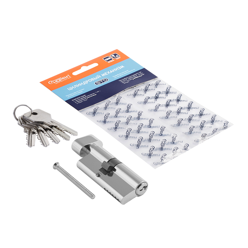 Комплектация и упаковка Цилиндр STD Z ЛВ цвет Хром Нора-М