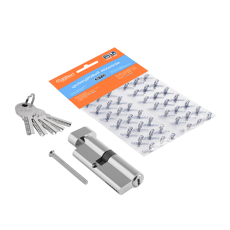 Комплектация и упаковка Цилиндр STD Al ЛПВ цвет Хром Нора-М