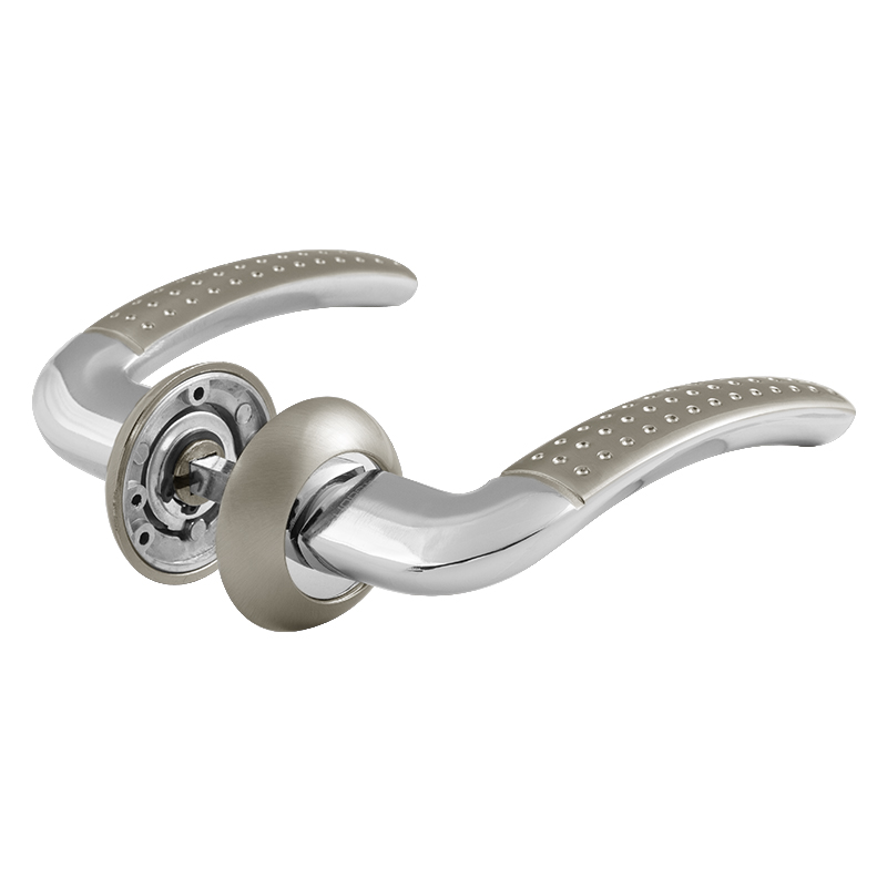 Ручка дверная 96А AL цвет Матовый никель/хром Нора-М