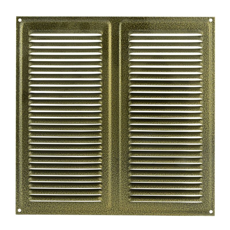 Решетка с сеткой 250*250 мм цвет Старая бронза Нора-М