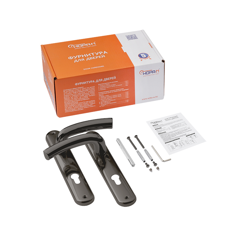 Комплектация и упаковка Ручка на планке 23-70 мм цвет Графит Нора-М