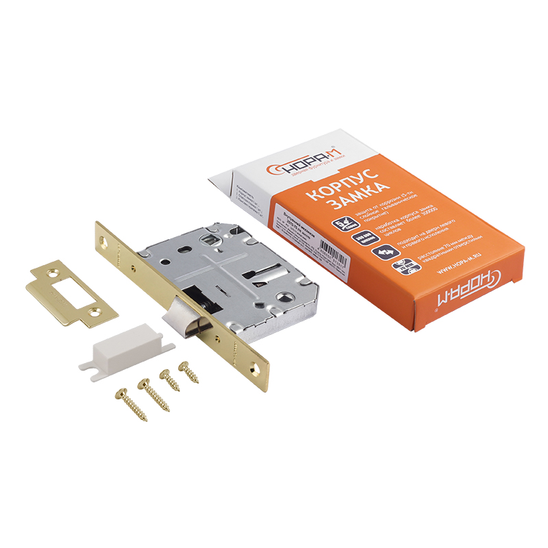 Комплектация и упаковка Внутренний механизм с прямой планкой 2070-70 цвет Золото Нора-М