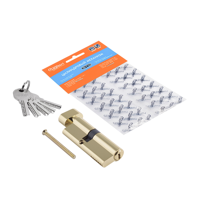 Комплектация и упаковка Цилиндр STD Al ЛПВ цвет Золото Нора-М