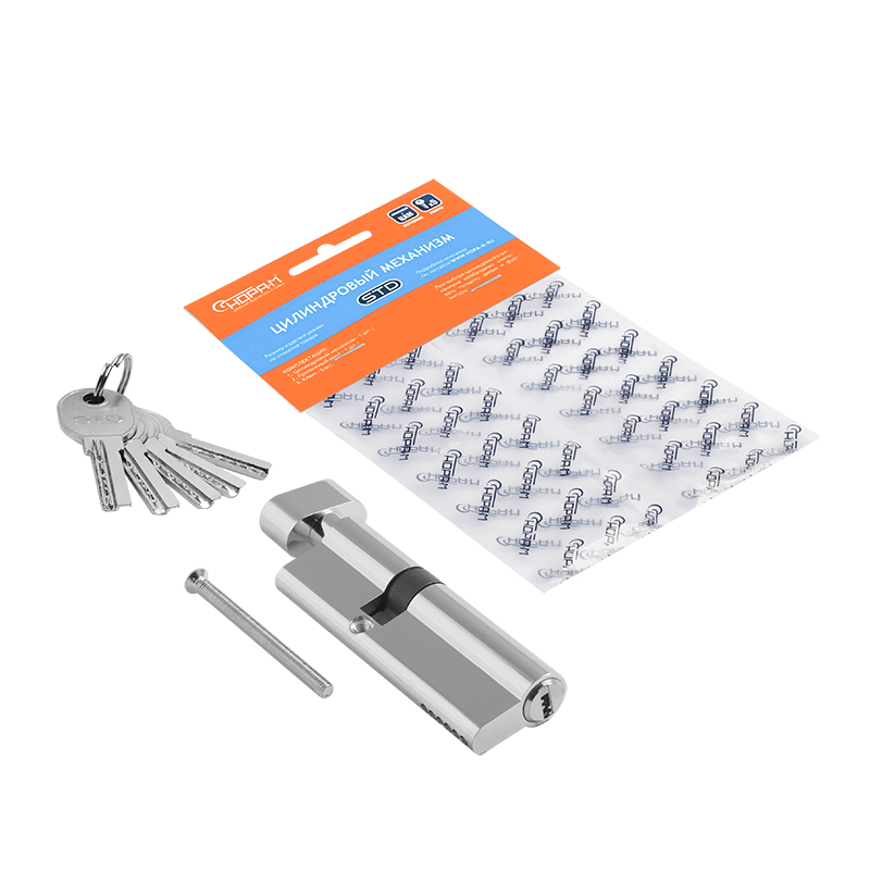 Комплектация и упаковка Цилиндр STD Al ЛПВ цвет Хром Нора-М