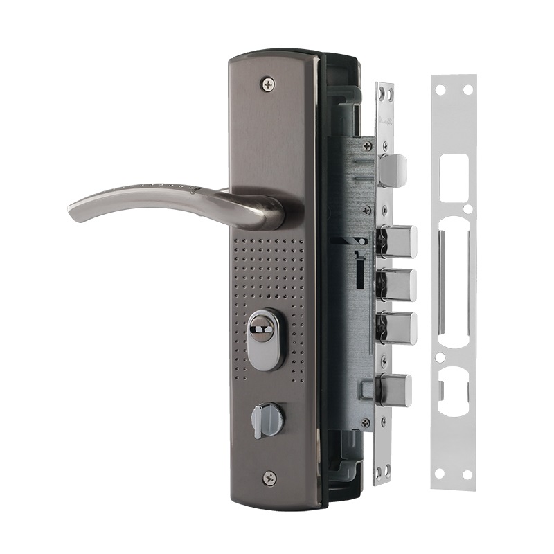 Замок врезной для китайских дверей 200(96) (правый) цвет Матовый никель Нора-М