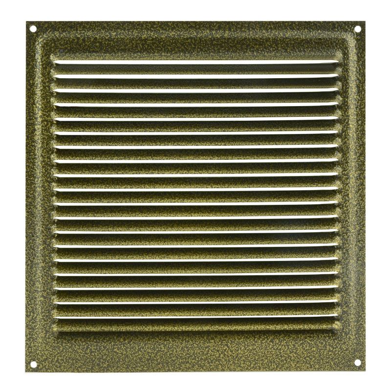 Решетка с сеткой 200*200 мм цвет Старая бронза Нора-М