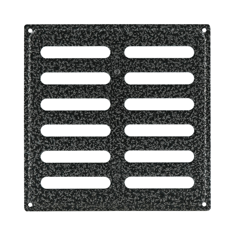 Решетка с заслонкой (заглушкой) 200*200 мм цвет Кожа серебро Нора-М