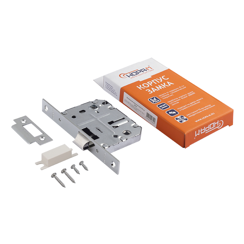 Комплектация и упаковка Внутренний механизм с прямой планкой 2070-70 цвет Хром Нора-М