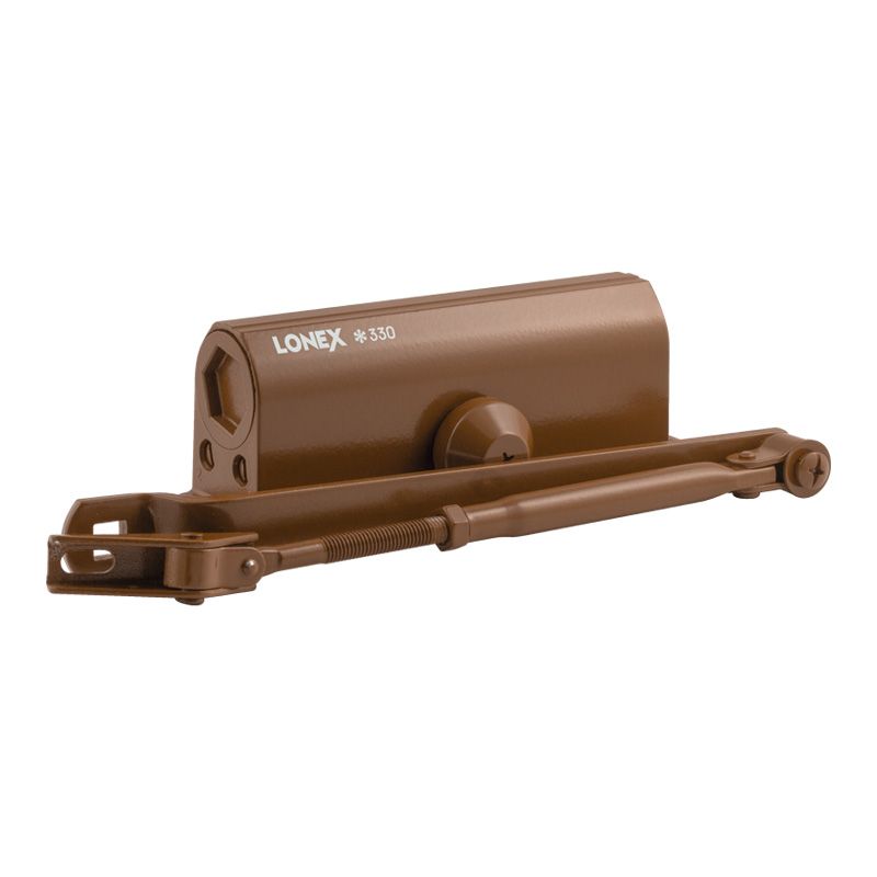 Доводчик дверной 330 LONEX от 50 до 120 кг цвет Коричневый (8024) Нора-М