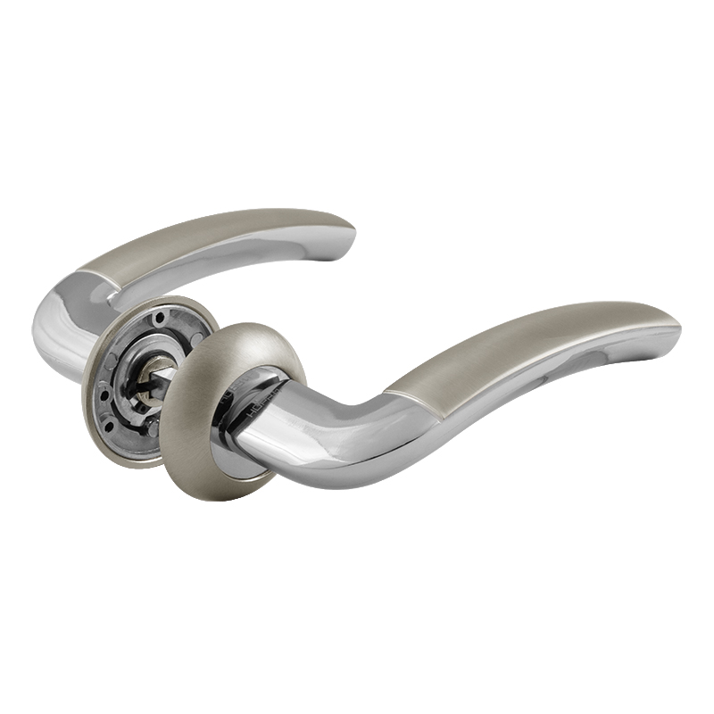 Ручка дверная 23А AL цвет Матовый никель/хром Нора-М