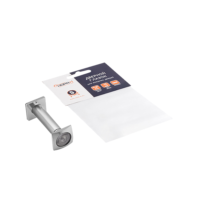 Комплектация и упаковка Дверной глазок №41ЦК цвет Матовый хром Нора-М