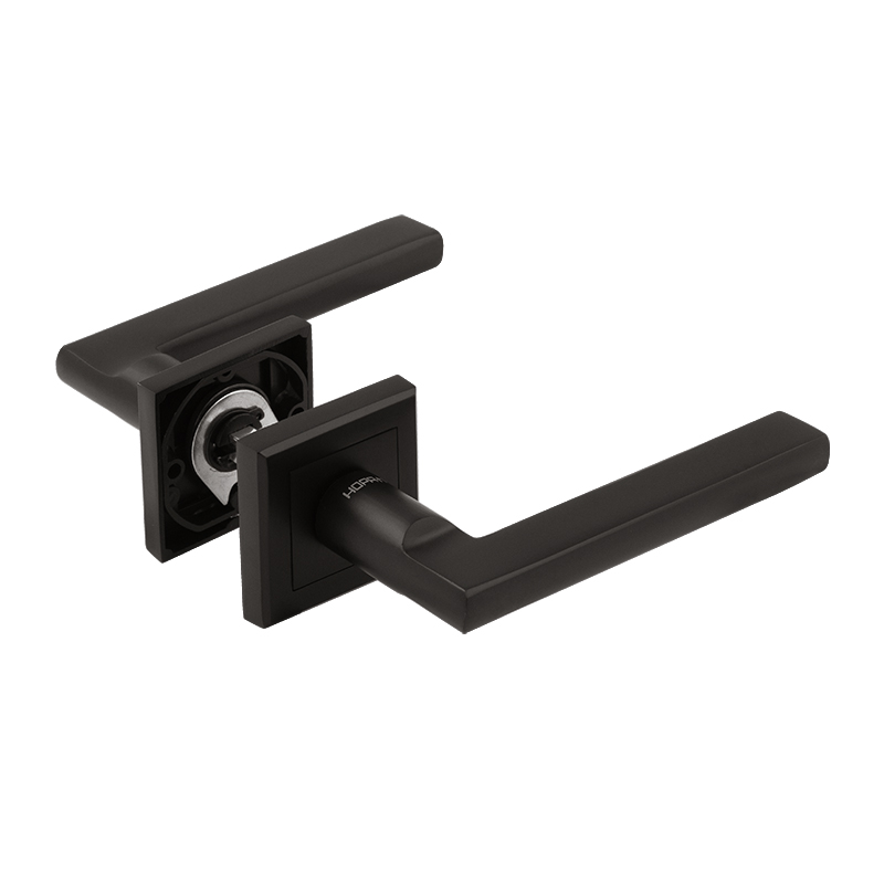 Ручка дверная 108K AL цвет Черный Нора-М