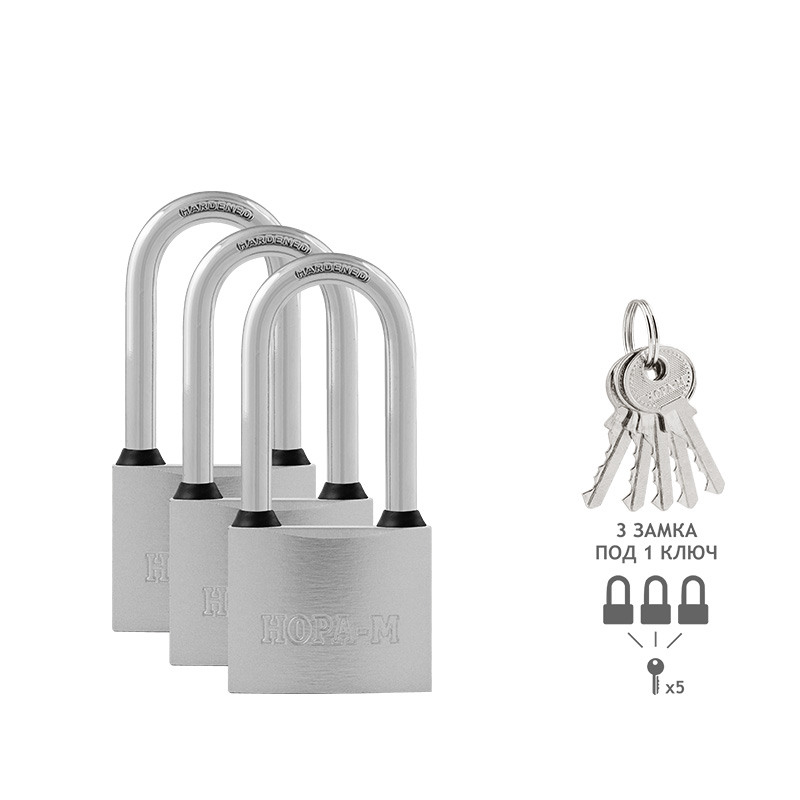Замок навесной МК-1003ДД мастер ключ цвет Темный Нора-М