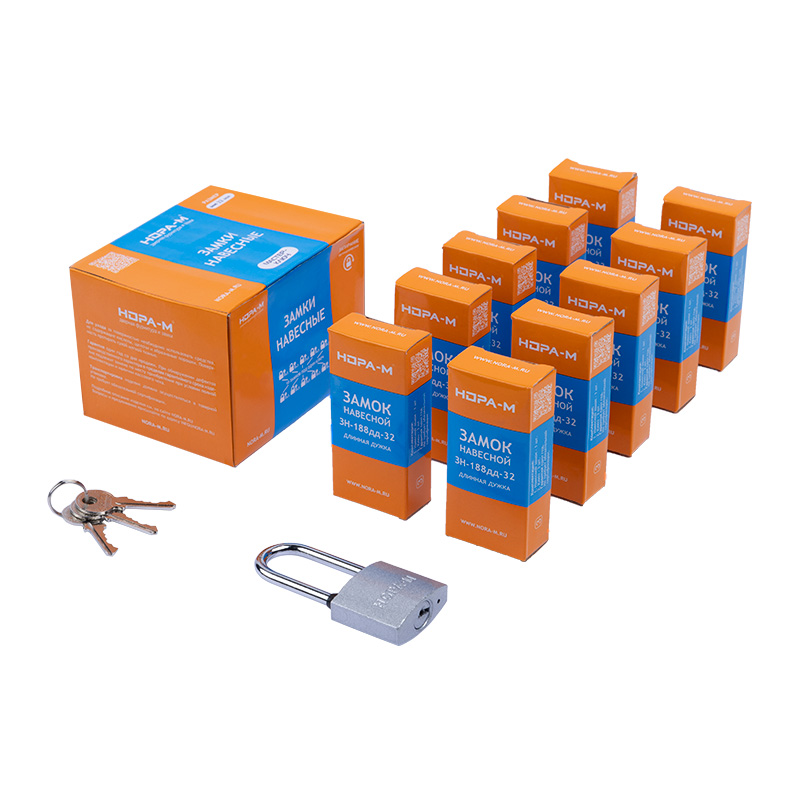 Комплектация и упаковка Замок навесной МК-1010ДД мастер ключ цвет Темный Нора-М
