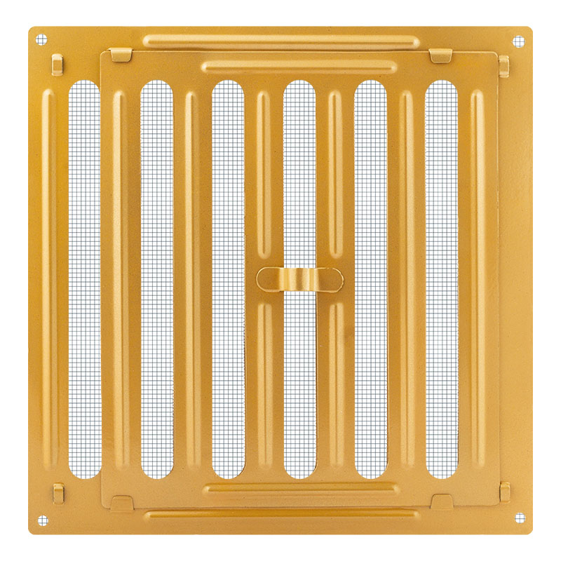 Решетка регулируемая с сеткой Р-200 цвет Золото Нора-М