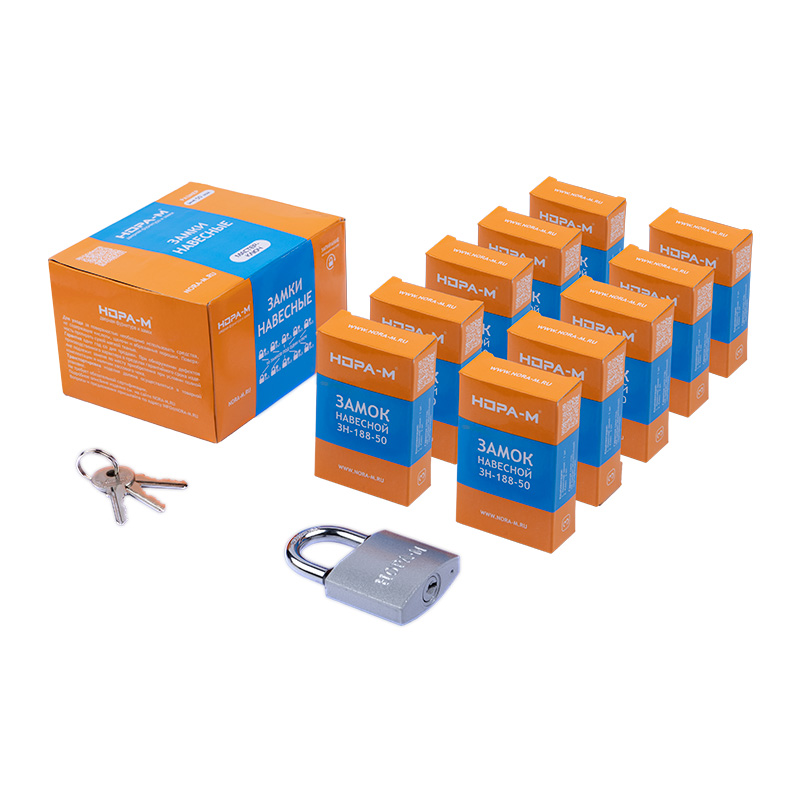 Комплектация и упаковка Замок навесной МК-1010 мастер ключ цвет Темный Нора-М