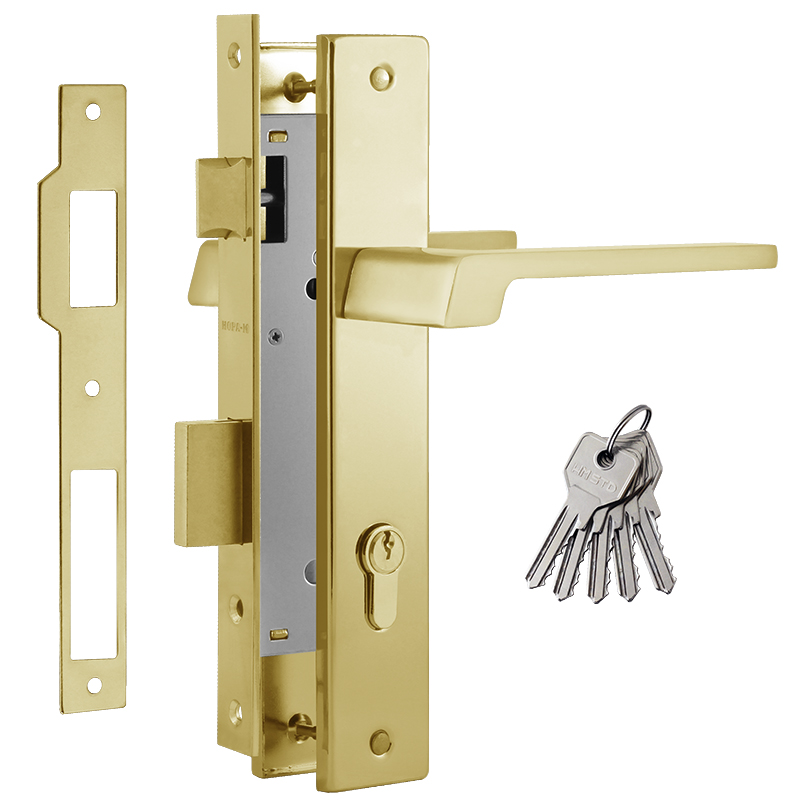 Замок врезной 111-85 К цвет Золото Нора-М