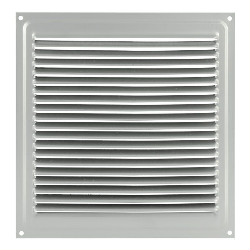 Решетка с сеткой 200*200 мм цвет Хром Нора-М