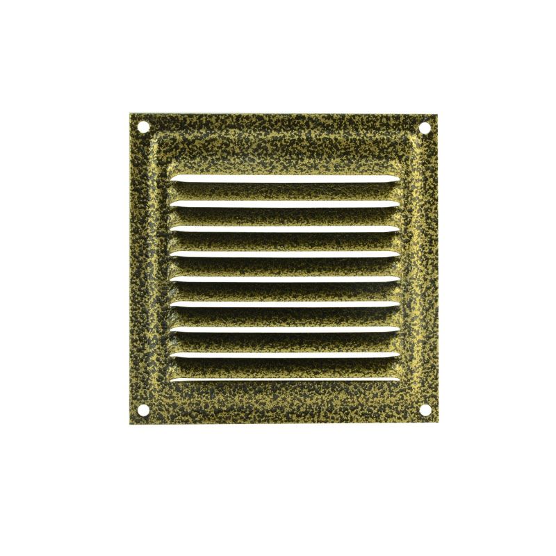 Решетка с сеткой 100*100 мм цвет Старая бронза Нора-М