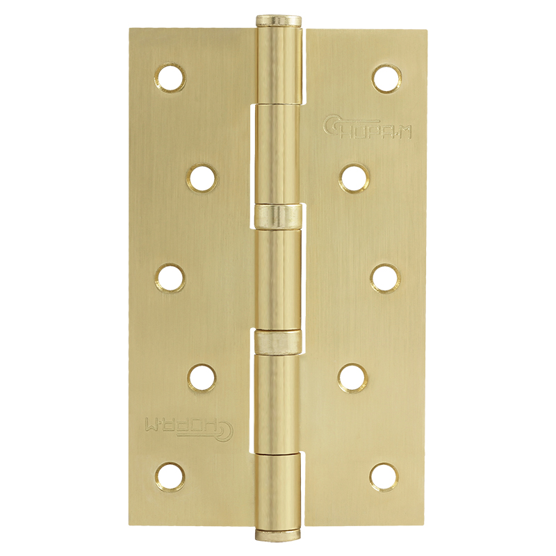 Петля универсальная 5"-2ВВ (125*75*2,5) без колп. цвет Матовое золото Нора-М