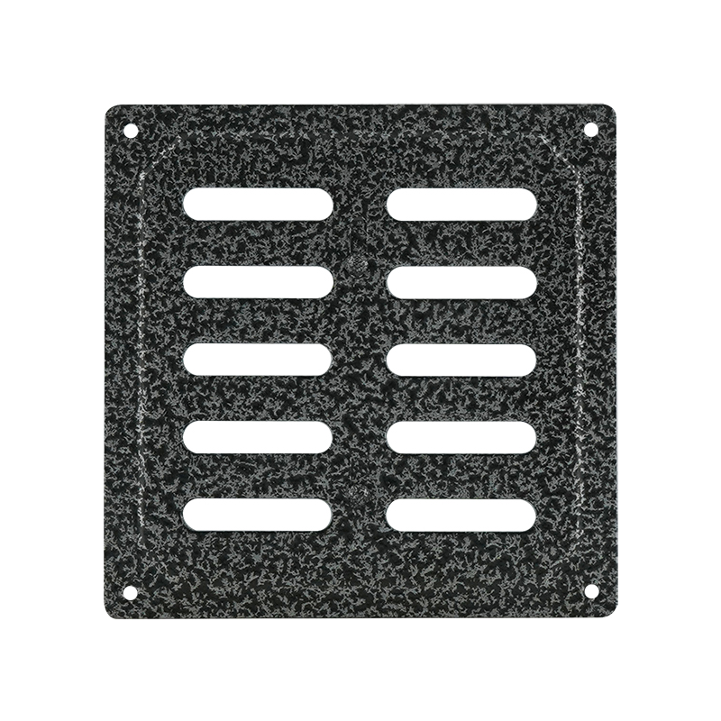 Решетка с заслонкой (заглушкой) 160*160 мм цвет Кожа серебро Нора-М