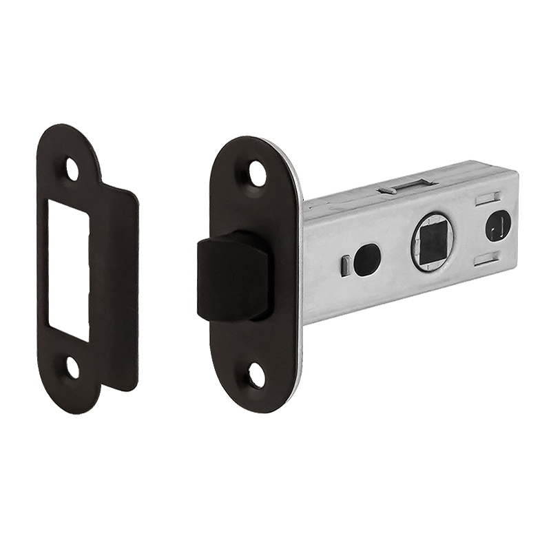 Защелка дверная С-45П с овальной планкой цвет Черный Нора-М