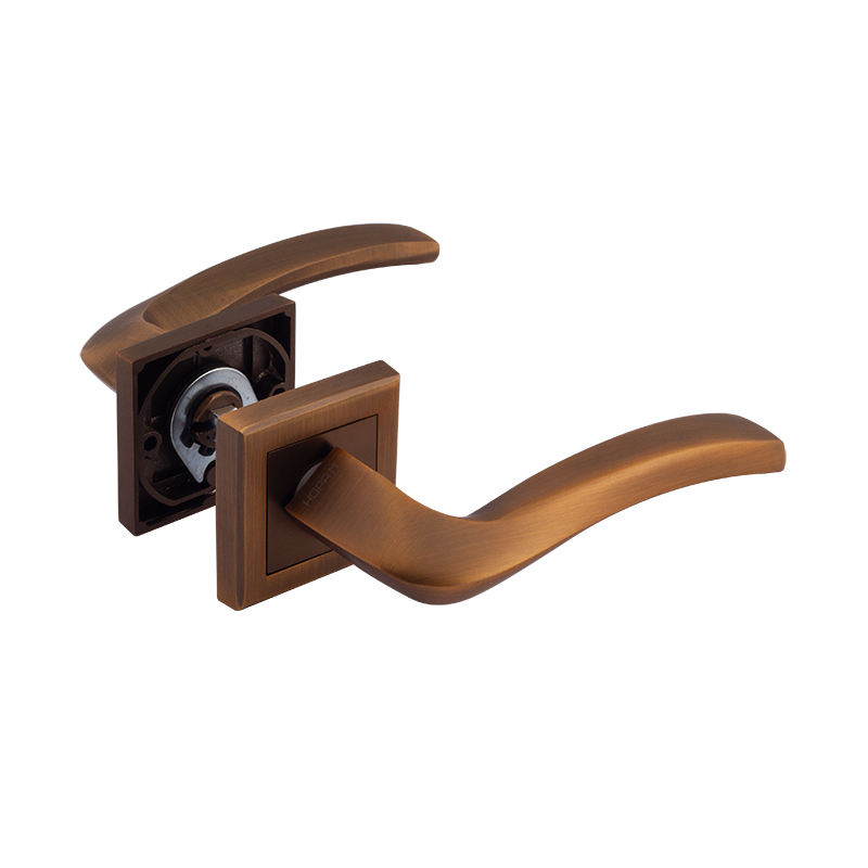 Ручка дверная 112К AL цвет Матовый кофе Нора-М