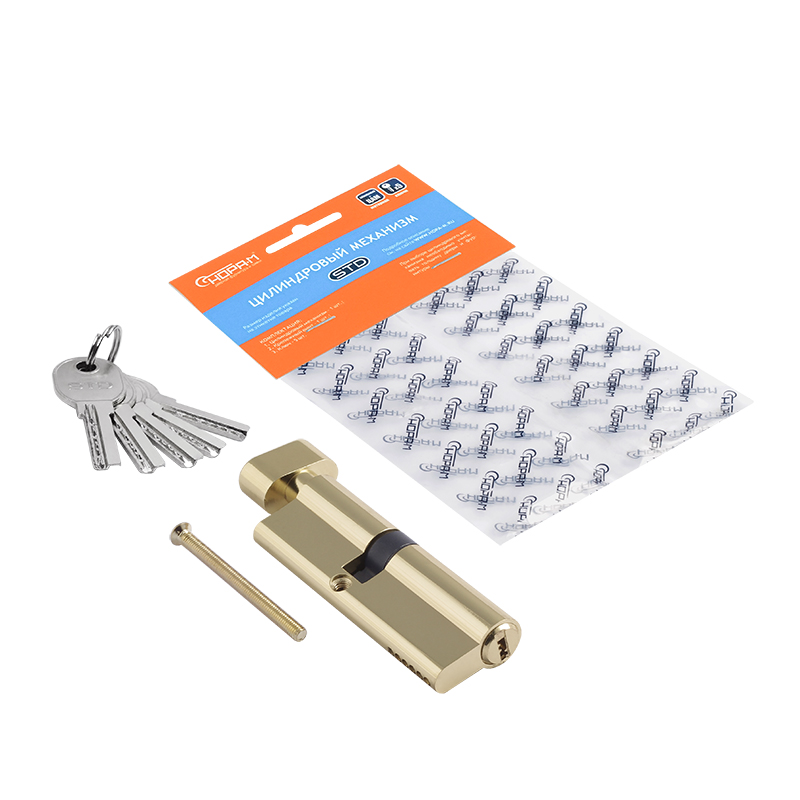 Комплектация и упаковка Цилиндр STD Al ЛПВ цвет Золото Нора-М