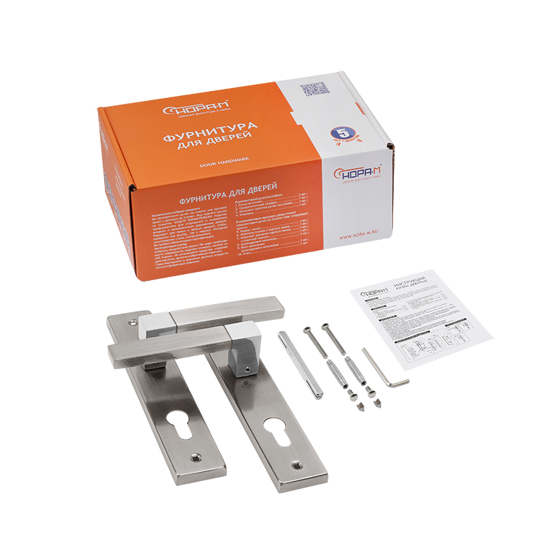 Комплектация и упаковка Ручка на планке 109-70 мм цвет Матовый никель Нора-М