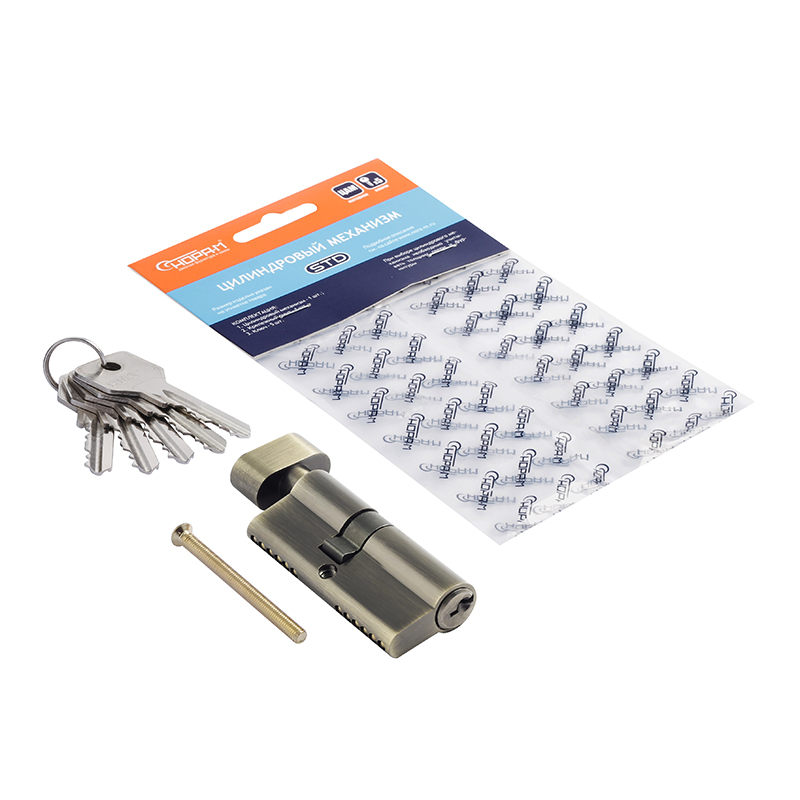 Комплектация и упаковка Цилиндр STD Z ЛВ цвет Старая бронза Нора-М