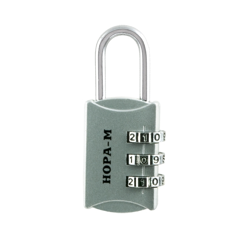 Навесной кодовый замок 607 цвет Серебро Нора-М