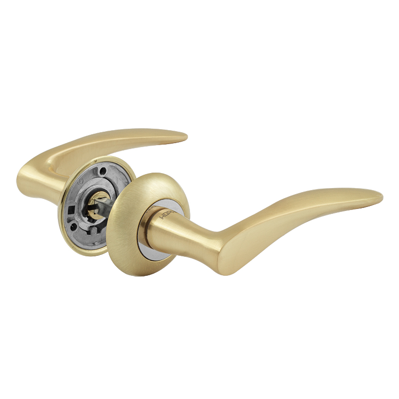 Ручка дверная 38А цвет Матовое золото Нора-М